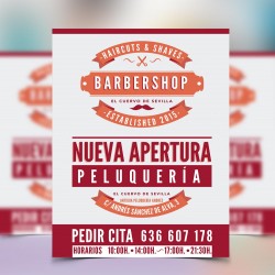 Flyer apertura Barbershop